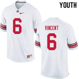 Youth Ohio State Buckeyes #6 Taron Vincent White Nike NCAA College Football Jersey For Fans IGG1844XR